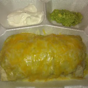 Damn Good Burrito with chicken.