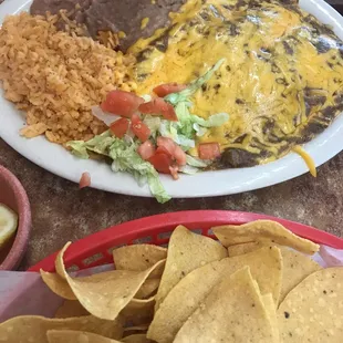 Cheese Enchilada Plate