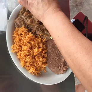 a plate of mexican food