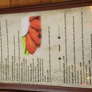 sushi and sashimi, menu