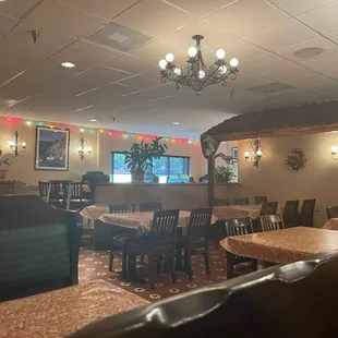 the inside of the restaurant