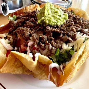 Taco Salad with Beef HUGE!