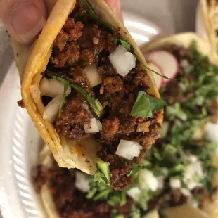 Chorizo Taco. The best Chorizo