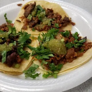 Basic street tacos. Well worth the $1.25 price.