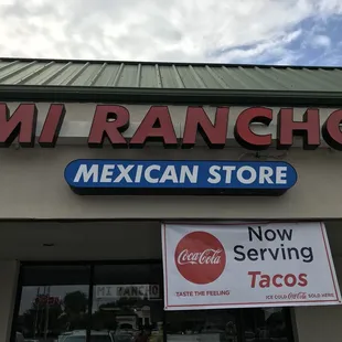 the front of a mexican store