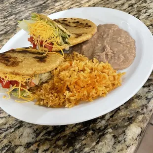 a plate of food on a counter