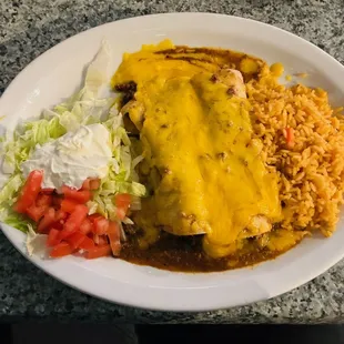 Beef enchiladas