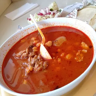 pozole, hominy pork soup was GOOD!!!