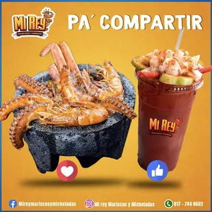 a picture of a bowl of food and a cup of drink