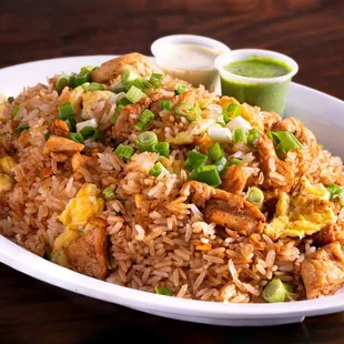 a plate of fried rice