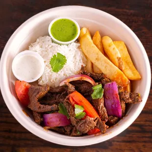 a bowl of mexican food