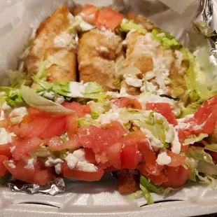 Chicken Empanadas..with cheese, tomato and lettuce