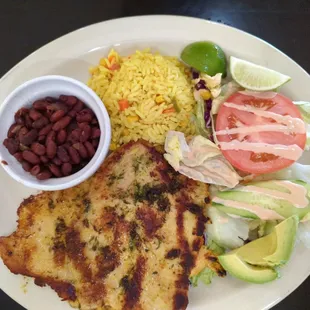 Grilled chicken lunch plate