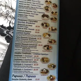 a menu for a mexican restaurant