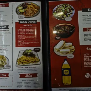 Menu_April2024pg3_see Family Chicken: really, rotisserie chicken beautifully herb-crusted; also, desserts Tres Leches &amp; Flan are really outs