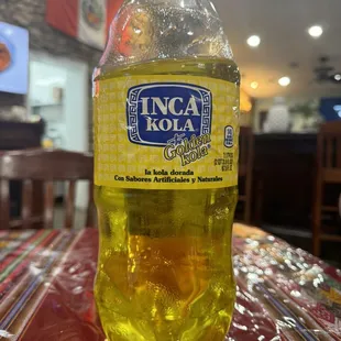 a bottle of inca kola