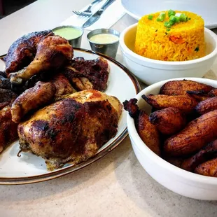 Family#3--1 Whole Chicken + 2 Large Suze Sides-plantains &amp; yellow rice