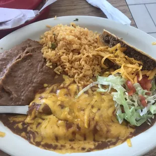 Mexican plate-special of Wednesday with tea $5.99