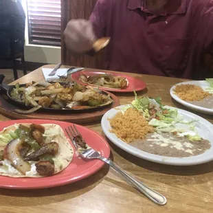 Shrimp fajitas for 2 $19.99