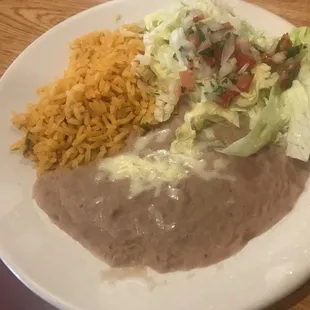 Sides that came with the fajitas, minus the sour cream