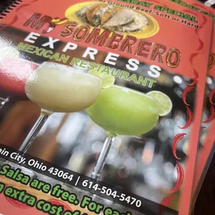 a menu for a mexican restaurant