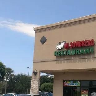 the front of the restaurant
