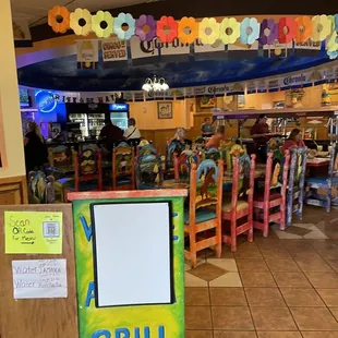 Host stand and front dining area