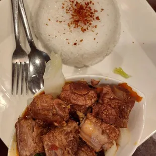 Lemongrass spareribs w/ rice