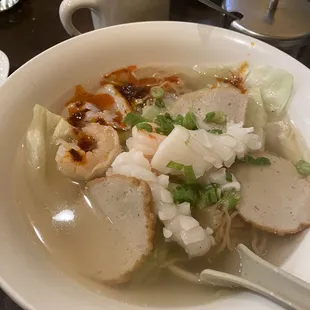 Seafood noodle soup