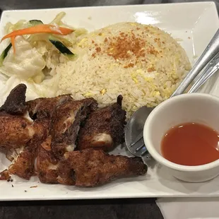 Fried Tender Chicken Rice
