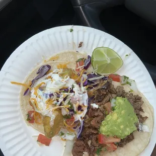 Fried Avocado + Carne Asada Tacos