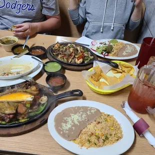 a table full of mexican food