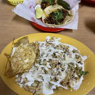 a plate of food on a table