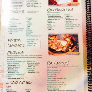 Menu pg. 1