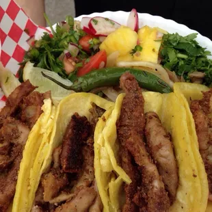 Tripas taquitos.