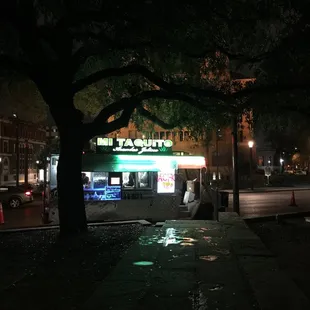 outside