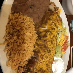 Fajita burrito with chicken