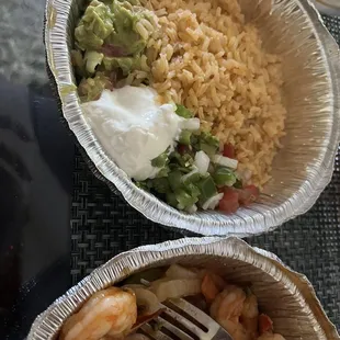 Shrimp fajitas