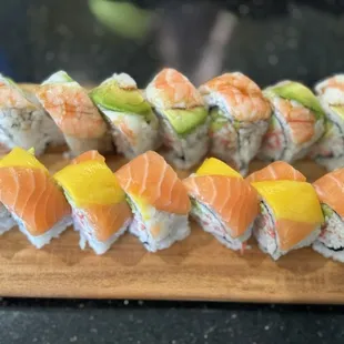 Salmon mango and Tiger roll