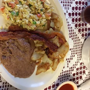 a plate of food on a table