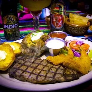 Ribeye Steak with Jumbo Shrimp