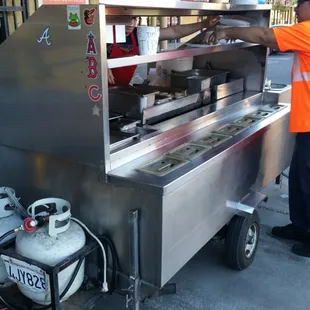 Taco stand outside store