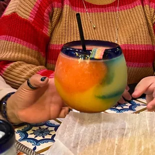 Rainbow margarita