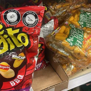 a variety of snacks