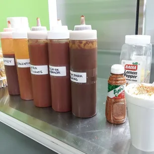 The fixings for elote