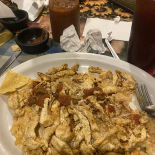 Garcia Tierra with chicken and a cheese sauce.