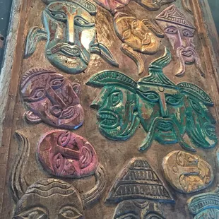 There's nice art all around the restaurant.