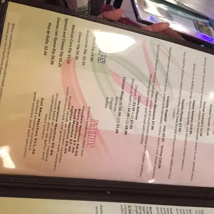 The full menu! There's a great variety of food and it's decently priced!