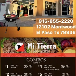 menu and prices