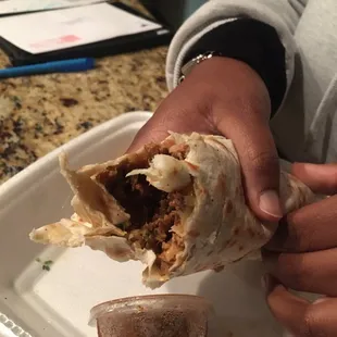 Carne asada burrito